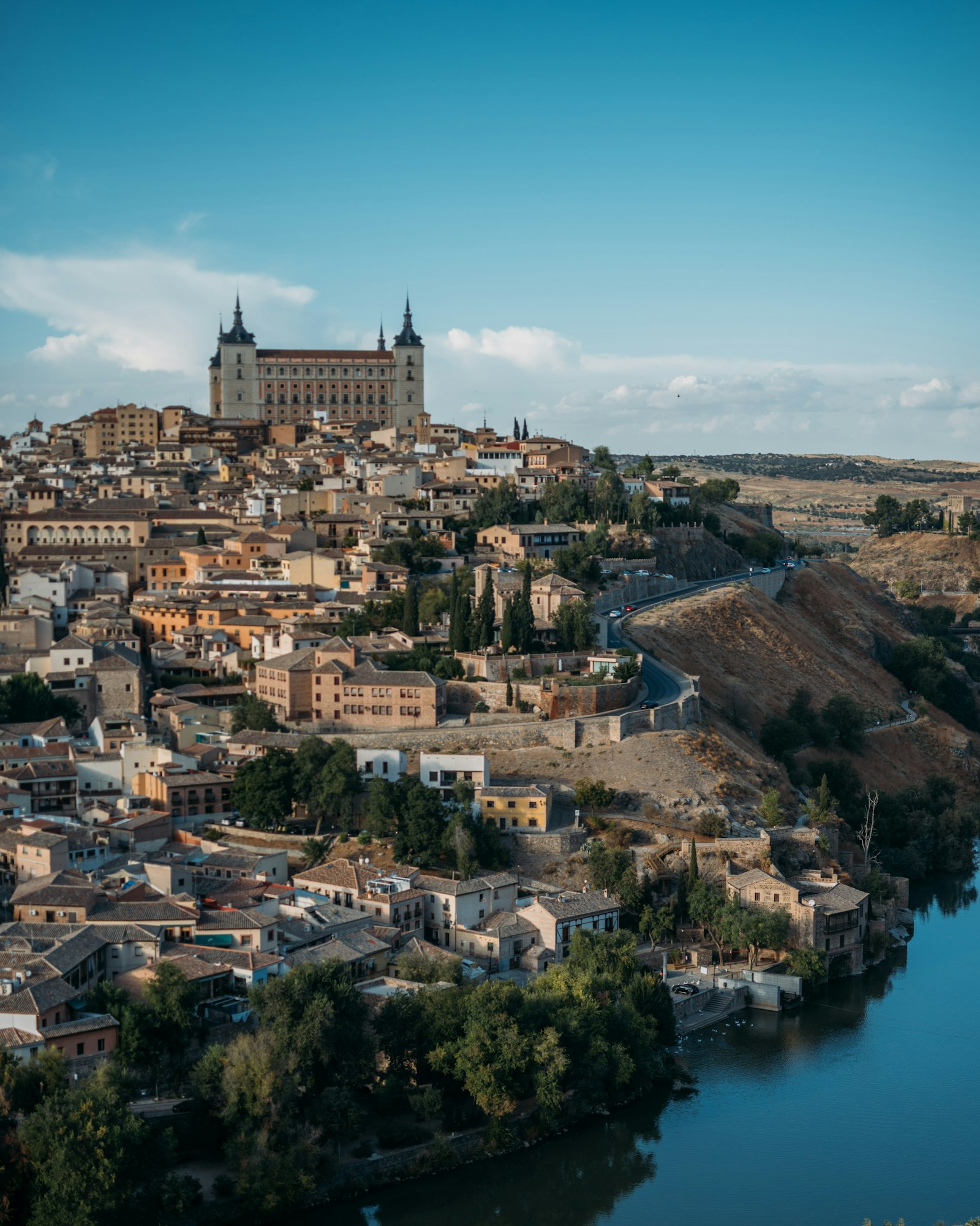 Toledo — Alcázar and Tagus from across the river